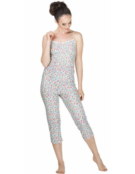 Pajamas women's daisy dwuczęściowa in drobne flowers Mewa