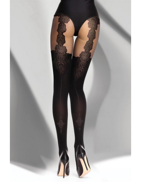 Renitana rAjstopy patterned 40 den black, Livia Corsetti